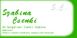 szabina csenki business card